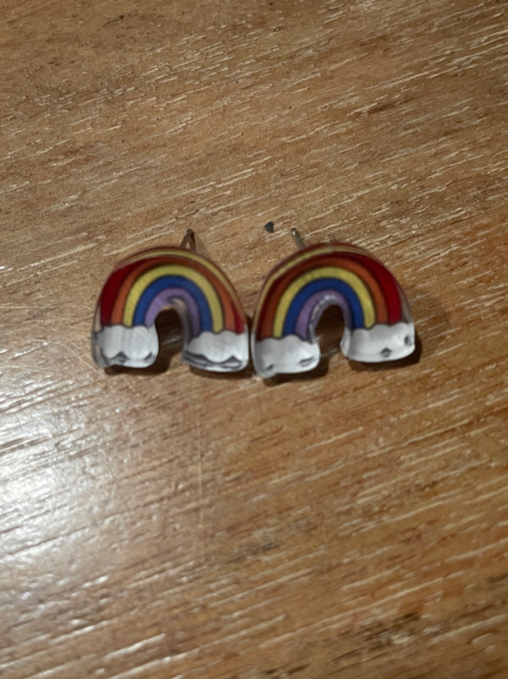 Rainbow Multi-Color Stud Earrings - Unbranded